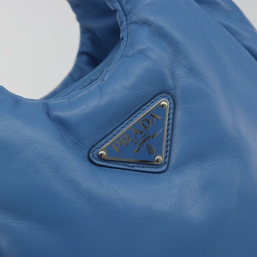 【日本直送】PRADA 手袋 皮革 兩用 藍色 銀色 正品 191476SM-18