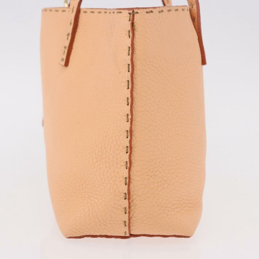 【日本直送】FENDI Celeria 手提包,皮革材質,帶小包,橙色/金色,正品編號 191347V-2