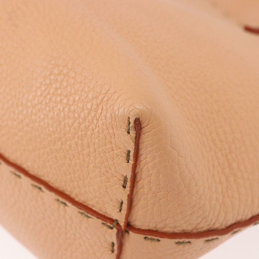 【日本直送】FENDI Celeria 手提包,皮革材質,帶小包,橙色/金色,正品編號 191347V-16