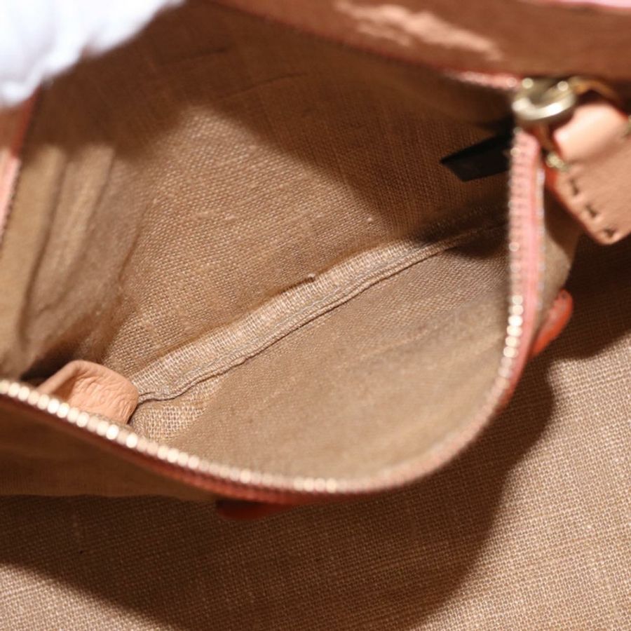 【日本直送】FENDI Celeria 手提包,皮革材質,帶小包,橙色/金色,正品編號 191347V-22