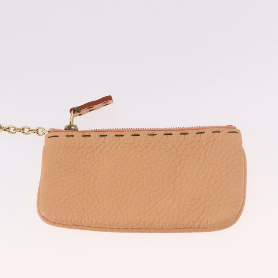 【日本直送】FENDI Celeria 手提包,皮革材質,帶小包,橙色/金色,正品編號 191347V-23
