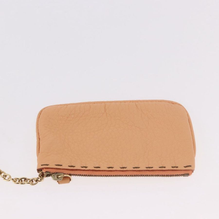 【日本直送】FENDI Celeria 手提包,皮革材質,帶小包,橙色/金色,正品編號 191347V-24