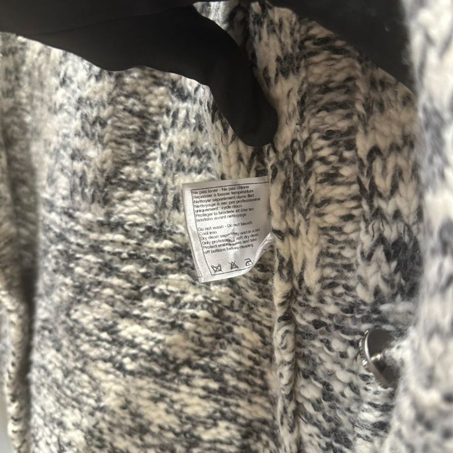 【美收精品】CHANEL 灰白混色針織外套 C-662【隔月月中將轉賣至日本 上架期限30天】-4