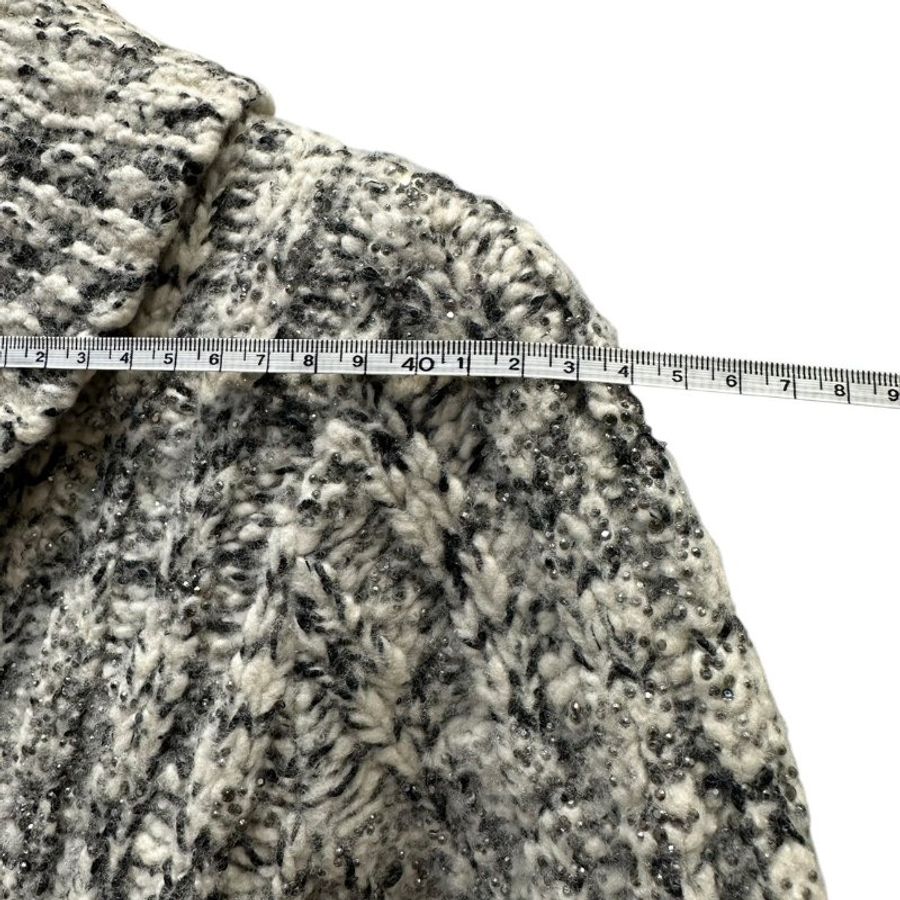 【美收精品】CHANEL 灰白混色針織外套 C-662【隔月月中將轉賣至日本 上架期限30天】-9