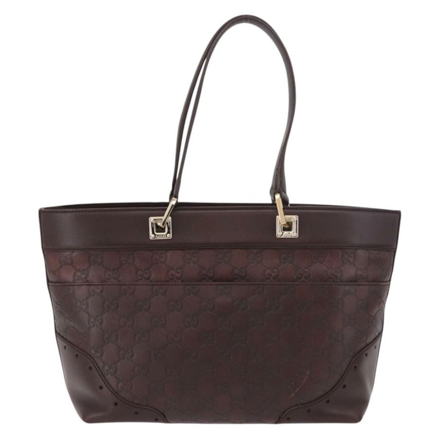 【日本直送】GUCCI GG帆布Guccissima托特包 皮革 棕色 金色 145993 正品 191338V-1