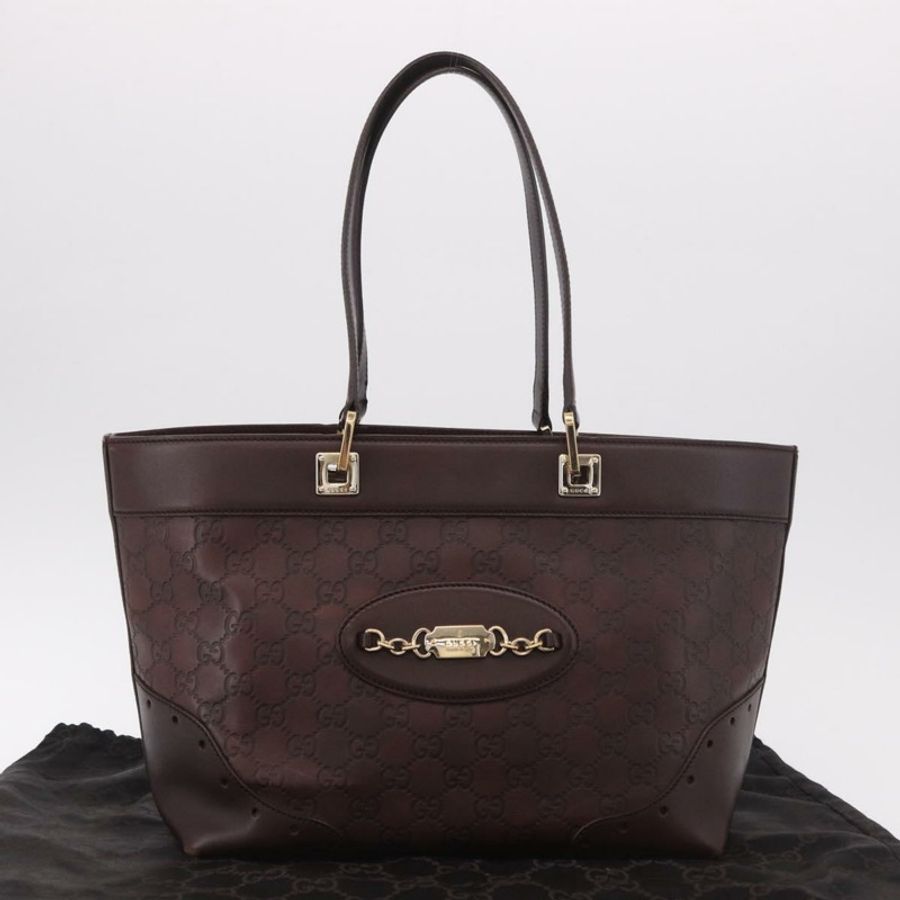 【日本直送】GUCCI GG帆布Guccissima托特包 皮革 棕色 金色 145993 正品 191338V-11