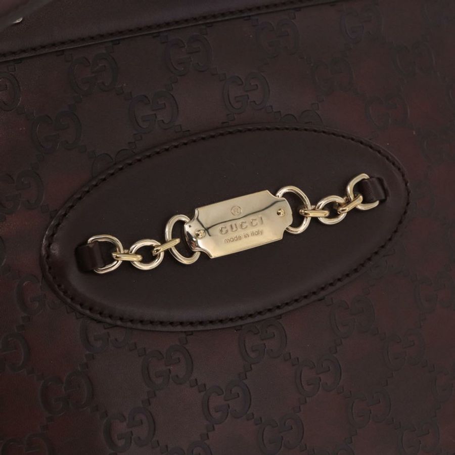 【日本直送】GUCCI GG帆布Guccissima托特包 皮革 棕色 金色 145993 正品 191338V-17