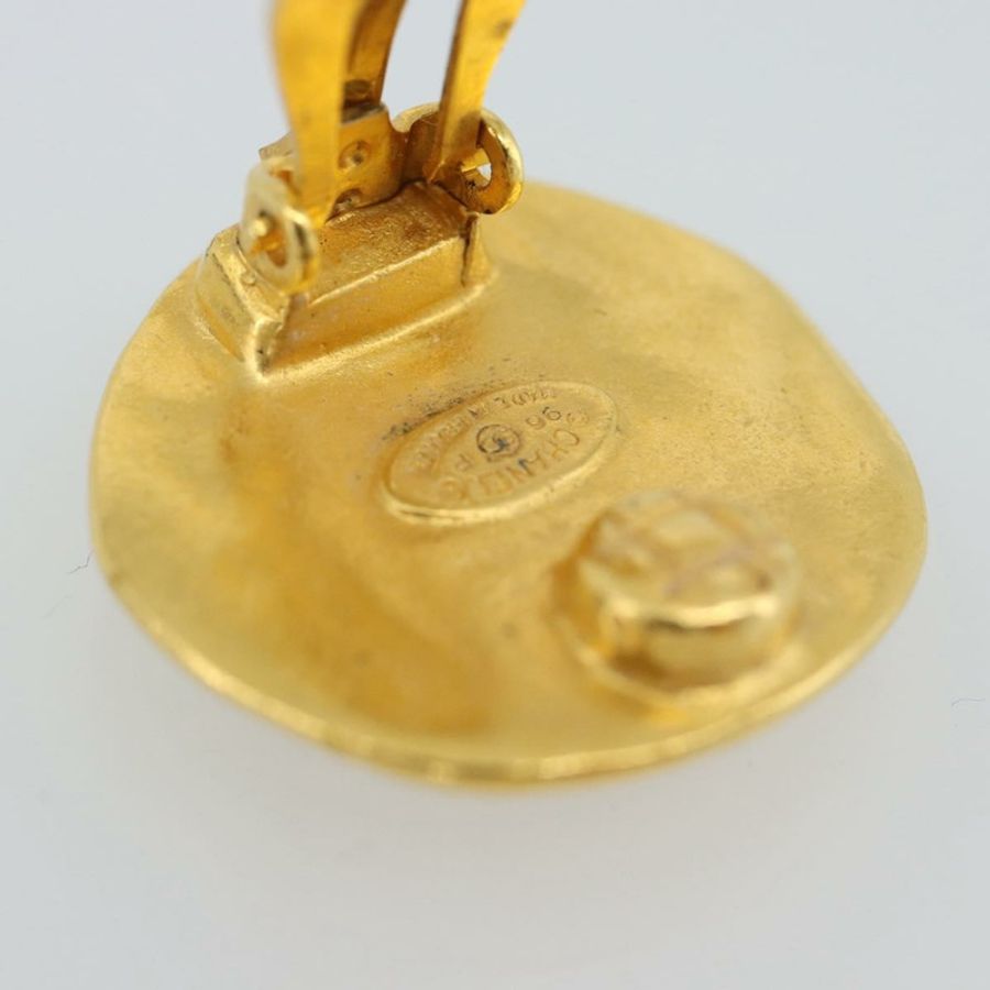 【日本直送】香奈兒耳環 金屬金 CC 標誌 Auth 189409-6