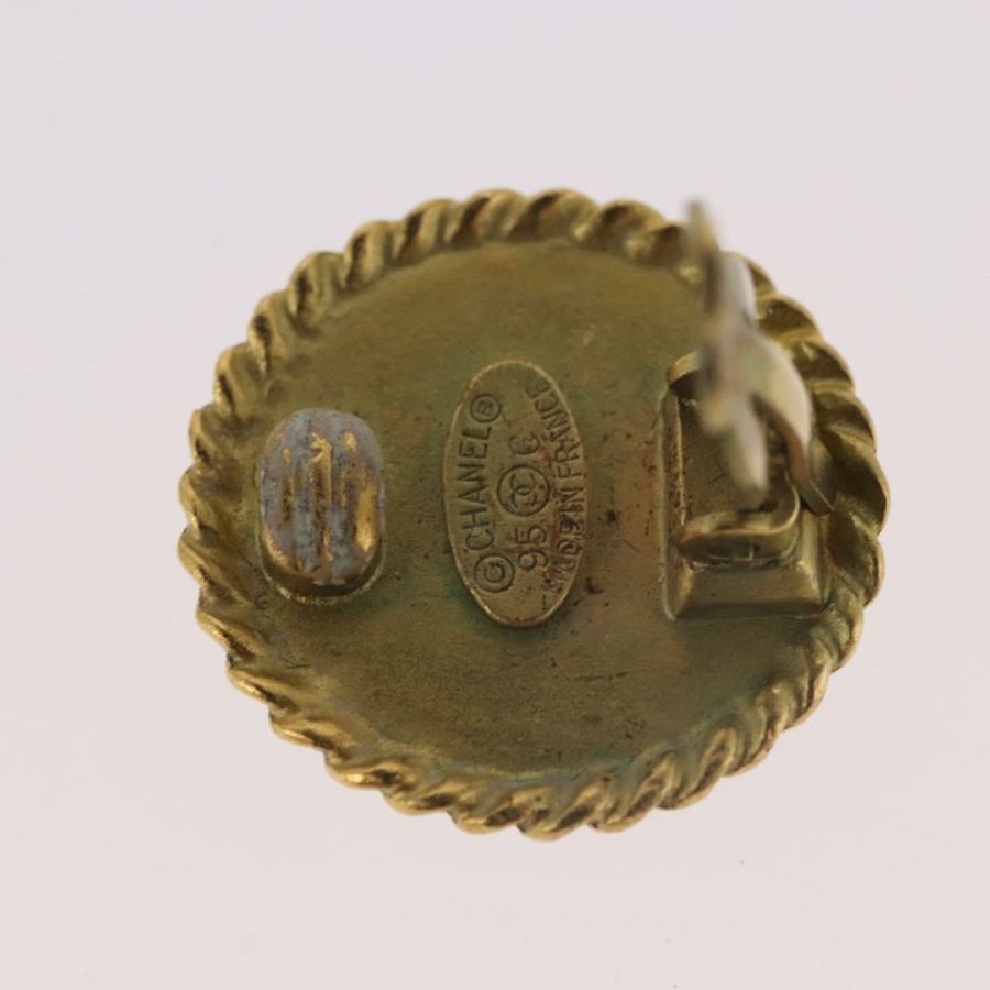 【日本直送】香奈兒耳環 金屬金 CC 標誌 Auth 189398V-6