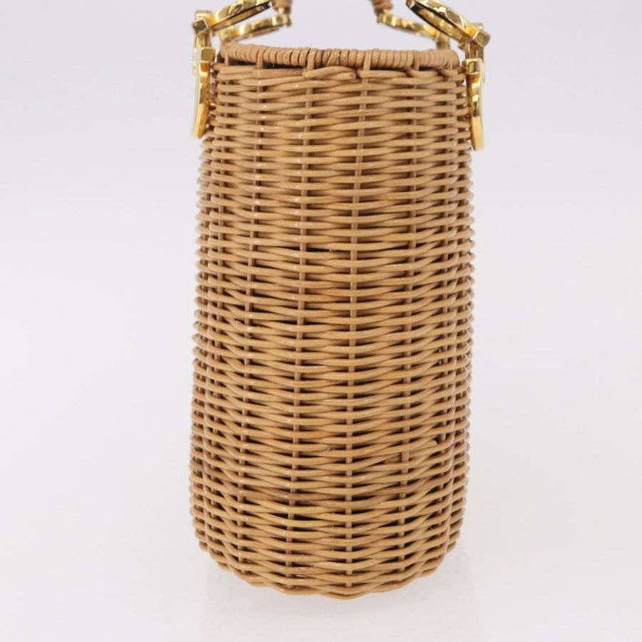 【日本直送】Salvatore Ferragamo 藤編 Gancini 手提包 棕色金色 正品 191683V-4