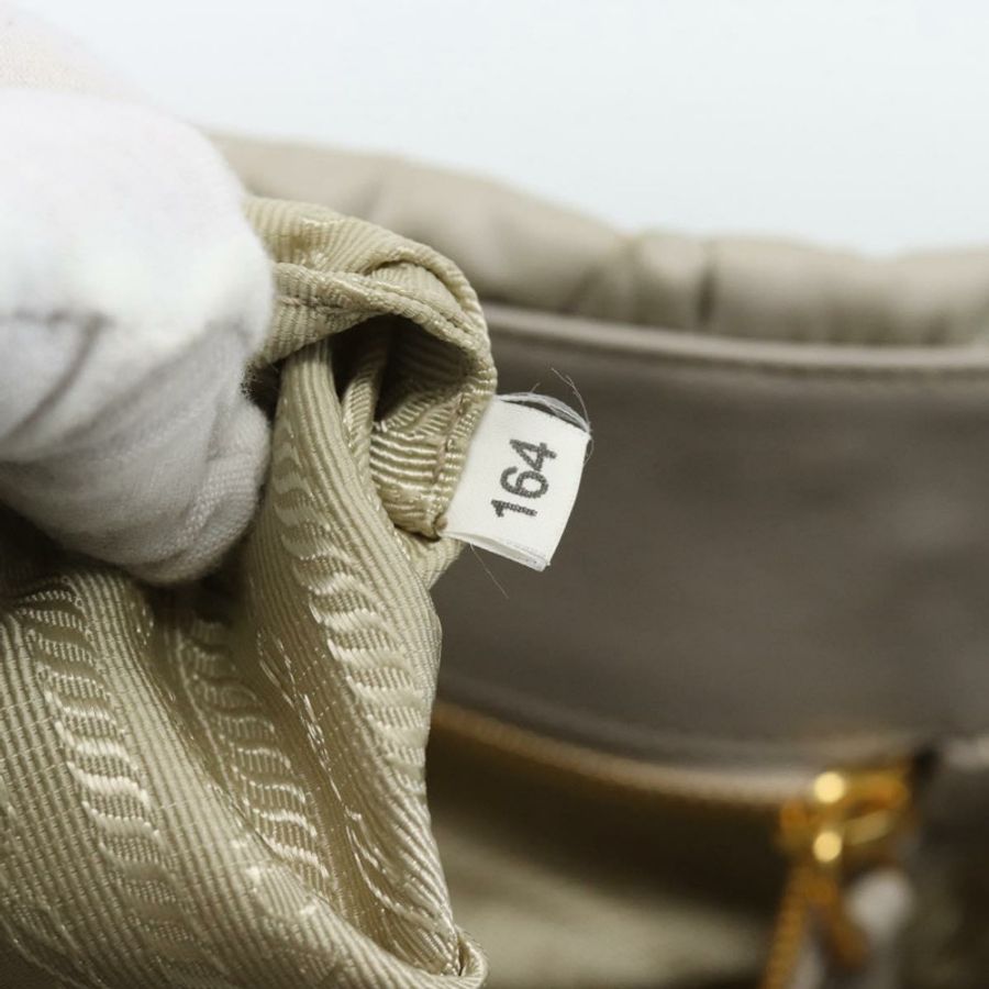 【日本直送】PRADA 鏈條手提包 尼龍 灰色 金色 正品 ar14053V-11