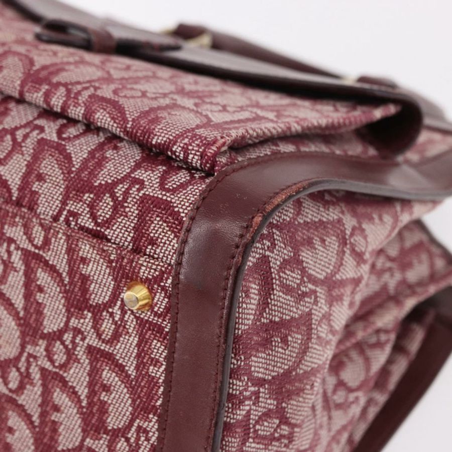 【日本直送】Christian Dior Trotter帆布手提包 紅色金色 正品 191301V-13
