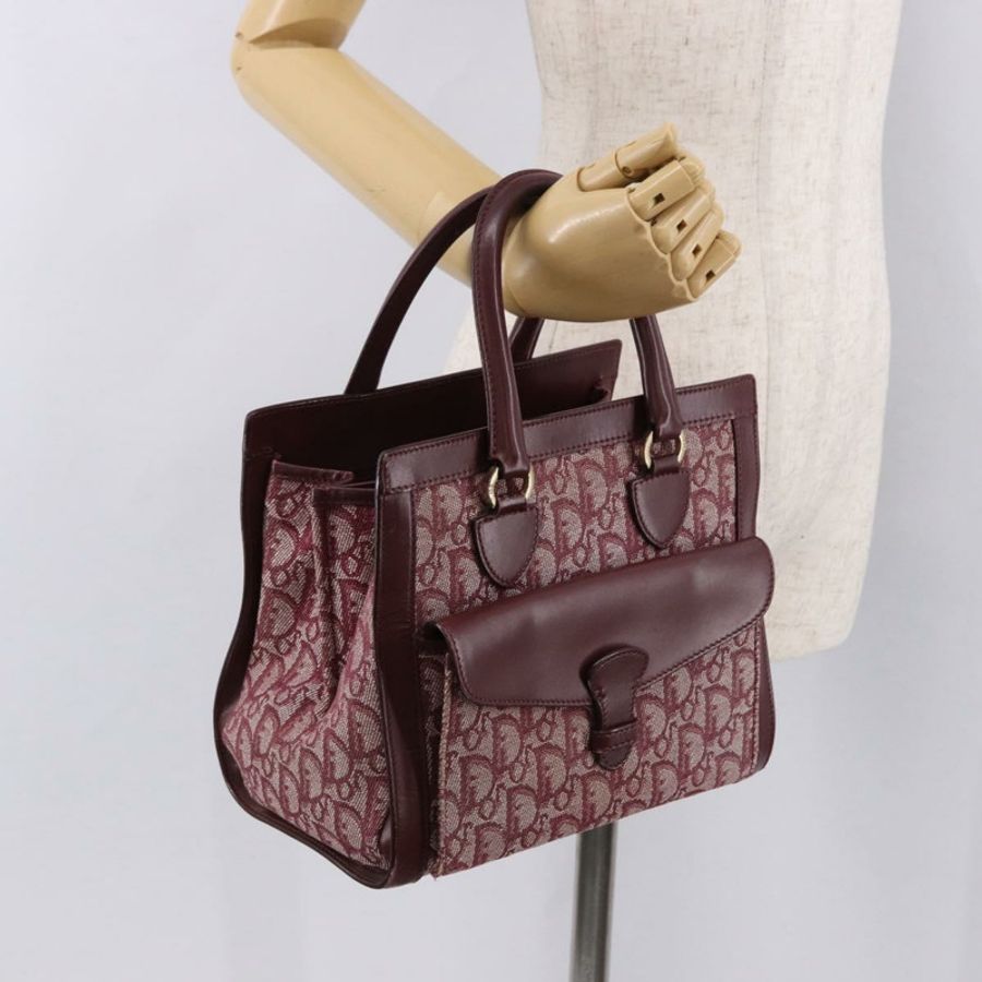 【日本直送】Christian Dior Trotter帆布手提包 紅色金色 正品 191301V-25