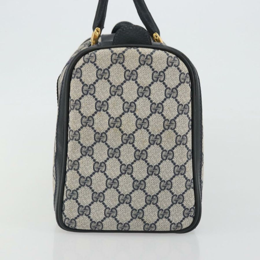 【日本直送】GUCCI GG Supreme Sherry Line 波士頓包 PVC 海軍藍金色 正品 190785A-2