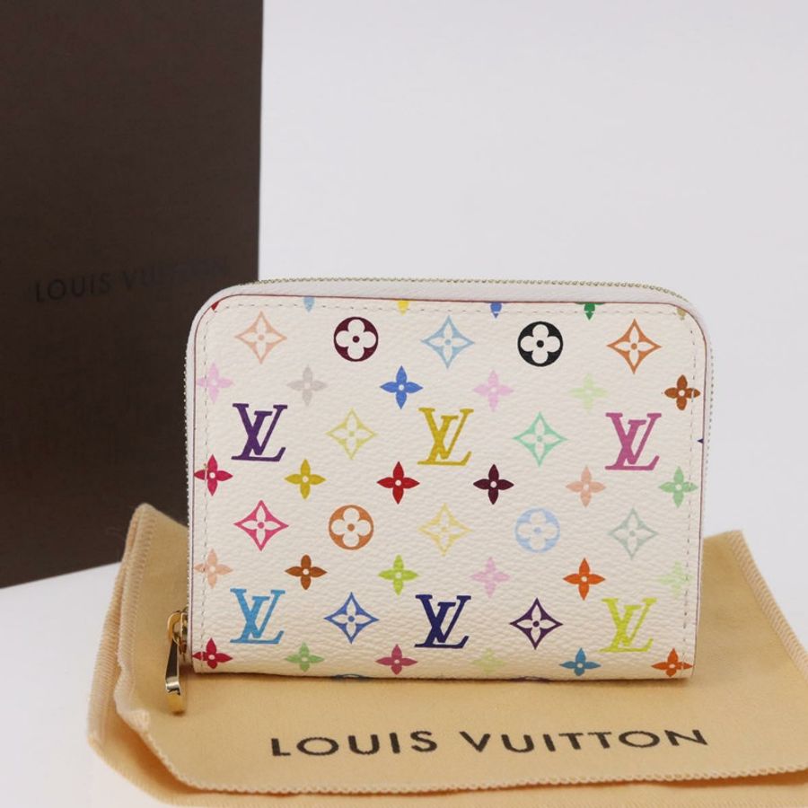 【日本直送】路易威登 Monogram Multicolor Zippy 零錢包 白色 M93741 正品 186626SAM-11