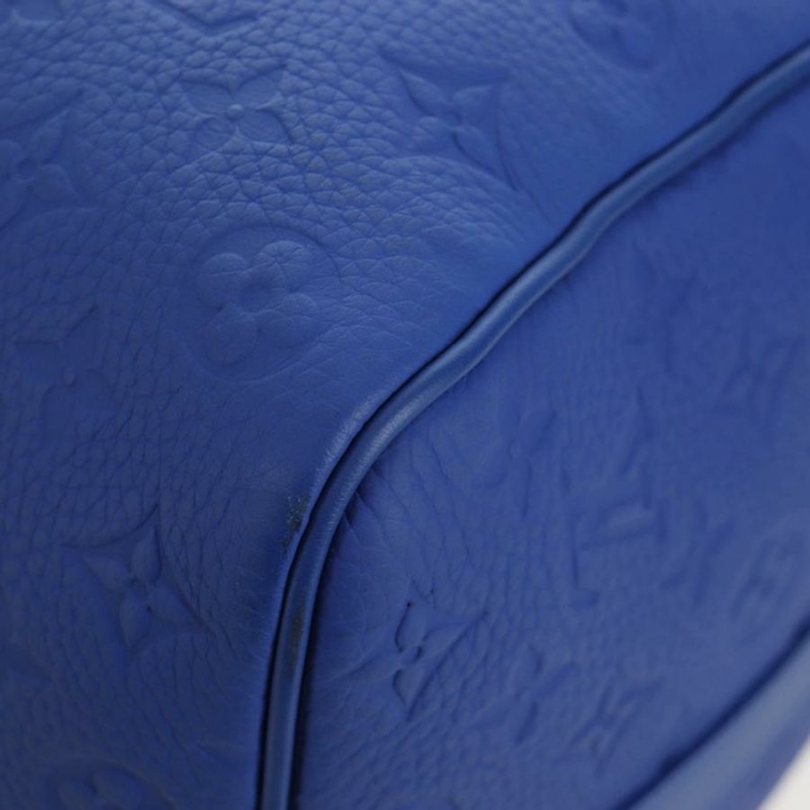 【日本直送】路易威登 Monogram Taurillon Keepall Bandouliere 50 藍色旅行包 Auth 191461SM-16