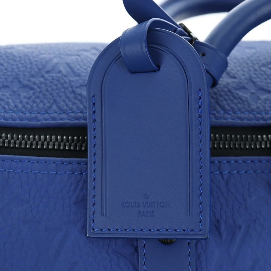 【日本直送】路易威登 Monogram Taurillon Keepall Bandouliere 50 藍色旅行包 Auth 191461SM-20