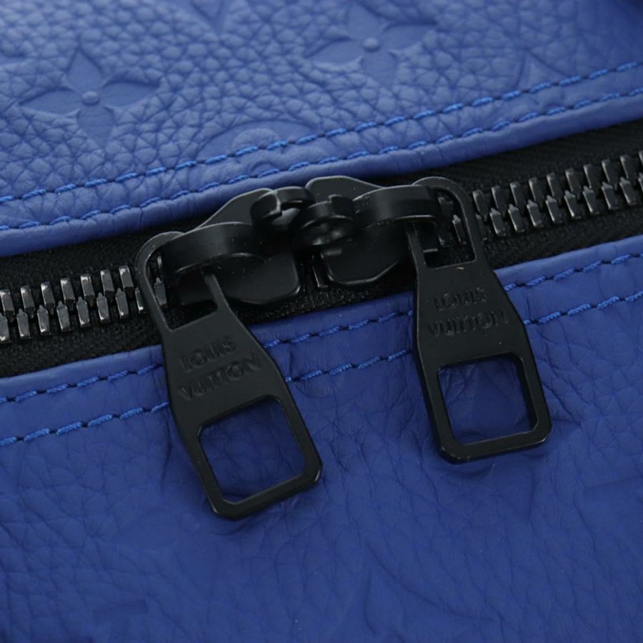 【日本直送】路易威登 Monogram Taurillon Keepall Bandouliere 50 藍色旅行包 Auth 191461SM-21