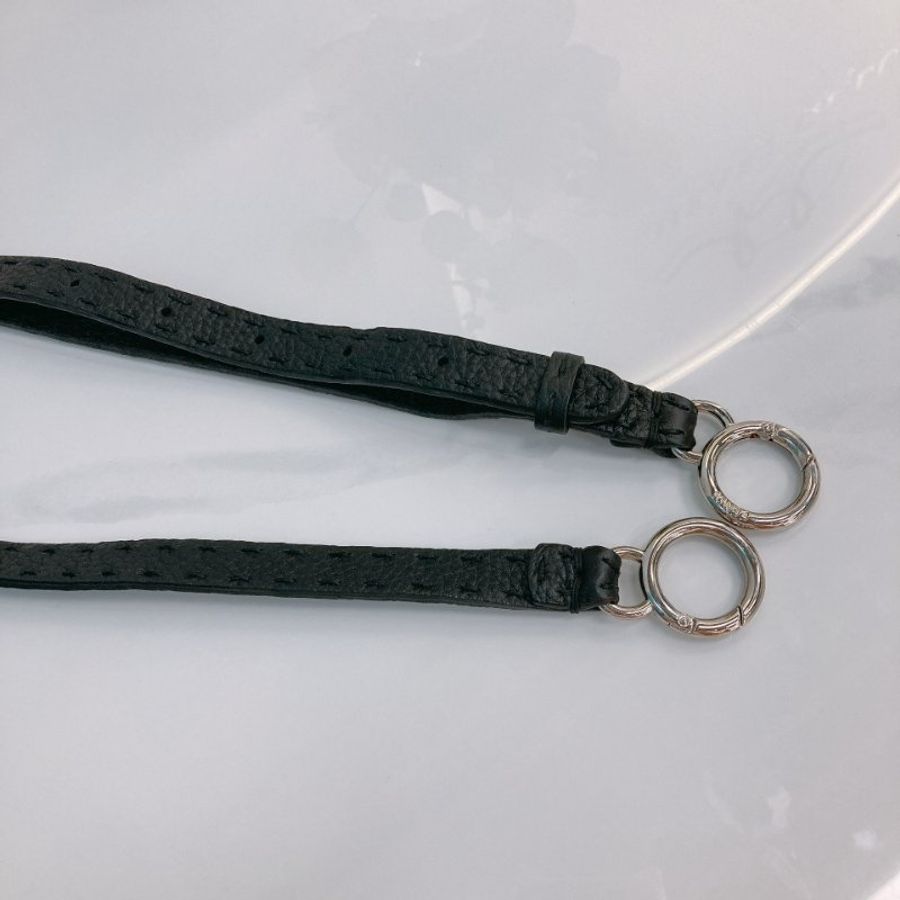 MS0747 Fendi 芬迪收聽單肩斜挎包 黑色牛皮 銀扣 Peekaboo Selleria 33cm Calfskin Black x PHW-20