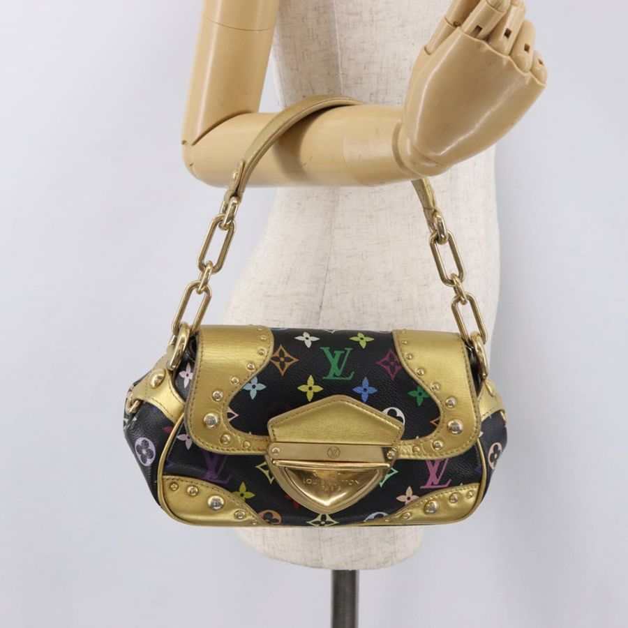 【日本直送】路易威登 Monogram Multicolor Marilyn 手袋 黑色 M40207 LV 正品 191474V-22