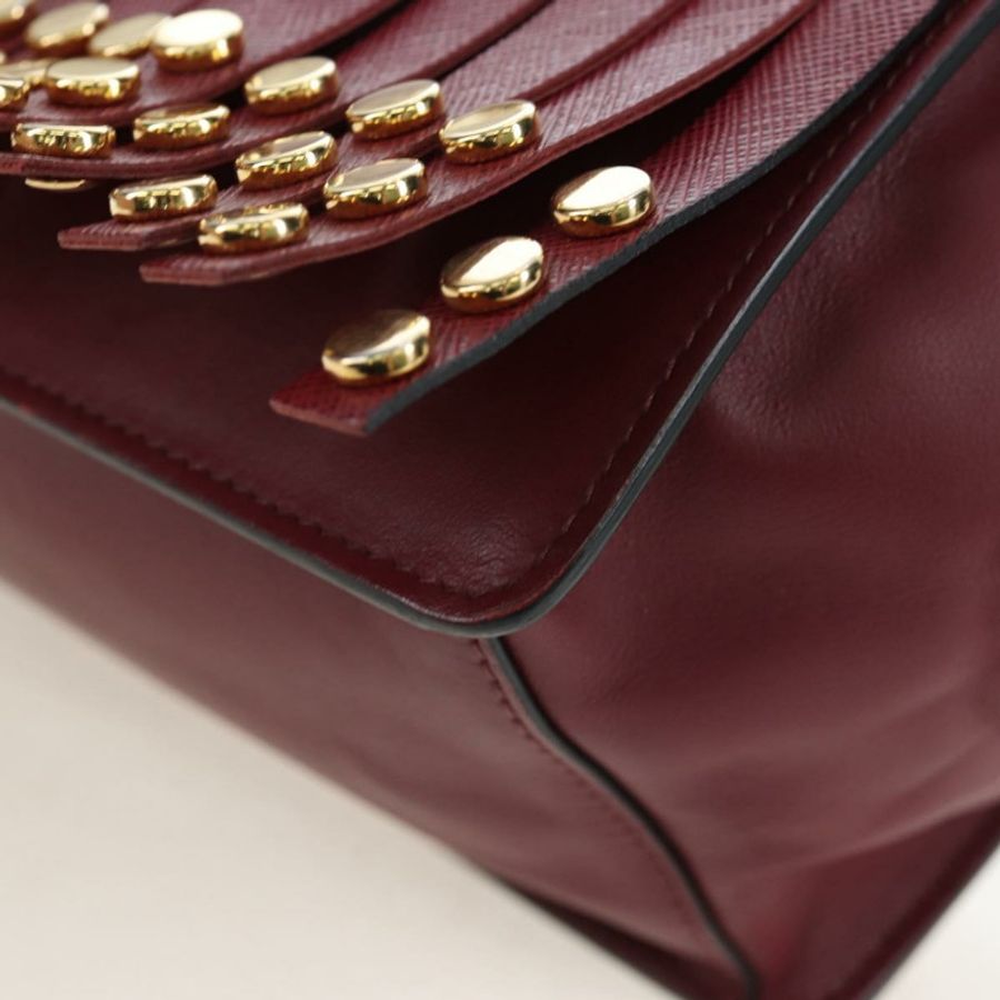 【日本直送】PRADA 單肩包 Safiano 皮革 波爾多金 Auth 191473V-17