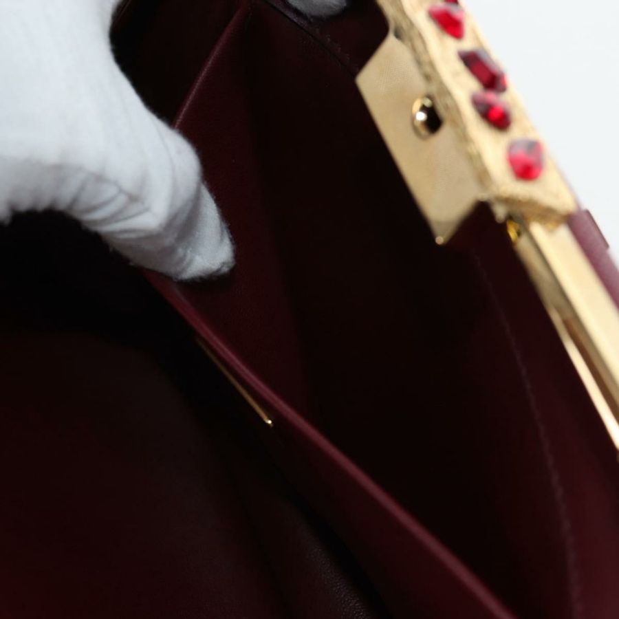 【日本直送】PRADA 單肩包 Safiano 皮革 波爾多金 Auth 191473V-22