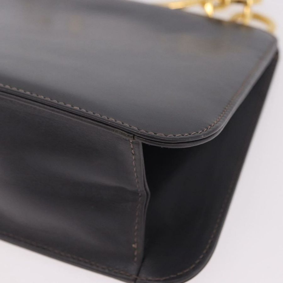 【日本直送】Salvatore Ferragamo 金屬手提包 皮革 灰色 金色色調 正品 191753A-13