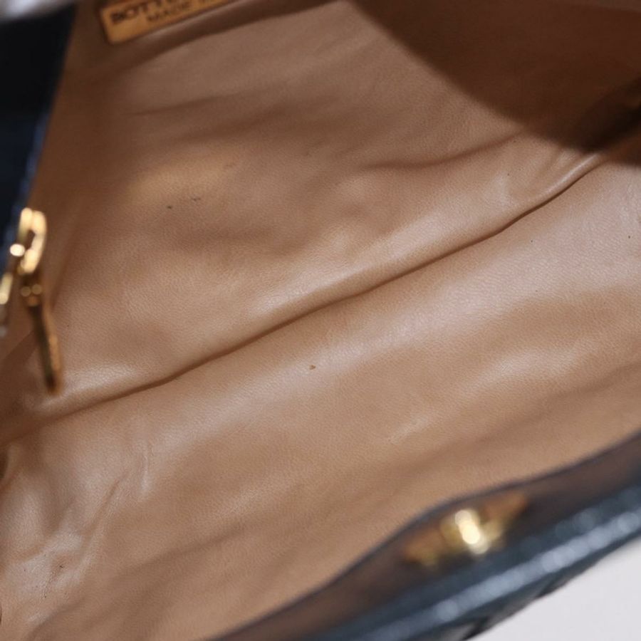 【日本直送】BOTTEGA VENETA INTRECCIATO 鏈條肩背包 皮革 海軍藍 金色 正品 191793V-9