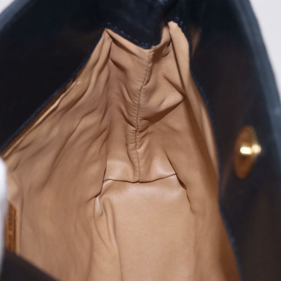【日本直送】BOTTEGA VENETA INTRECCIATO 鏈條肩背包 皮革 海軍藍 金色 正品 191793V-17