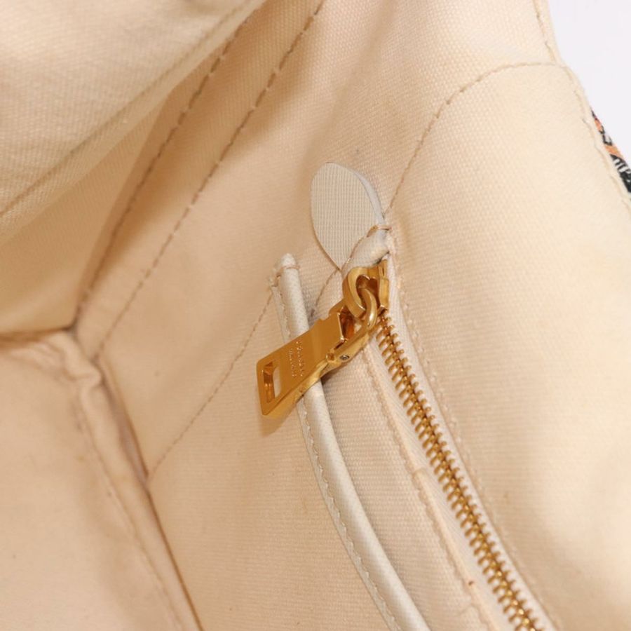 【日本直送】PRADA Canapa M 手袋 帆布 象牙色 金色 正品 192036A-21