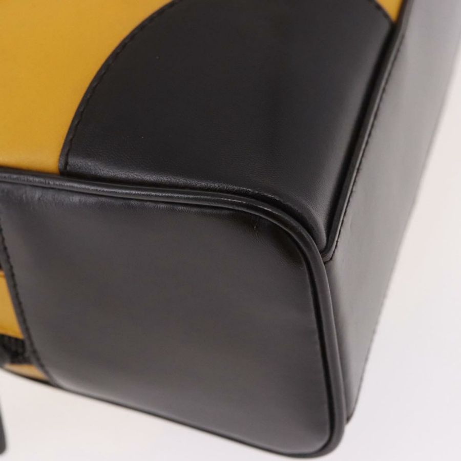 【日本直送】PRADA 手提包 皮革 黃色 銀色 正品 am12115V-15