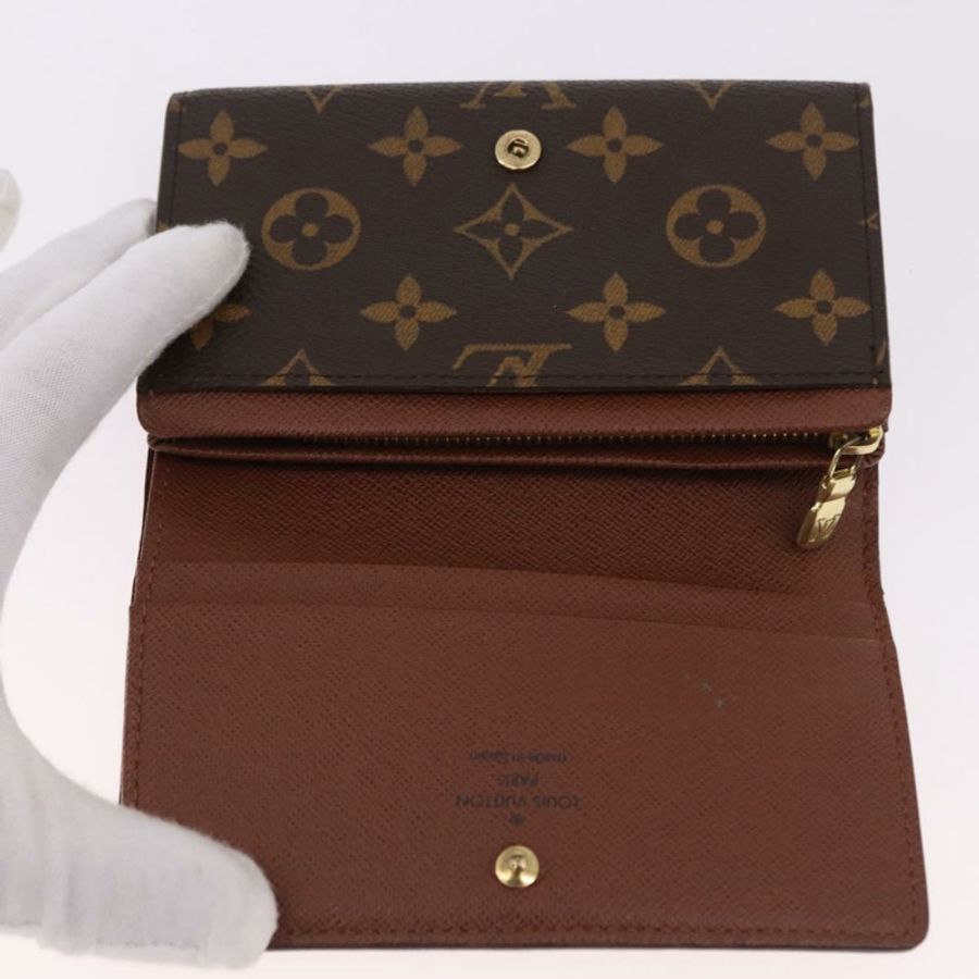 【日本直送】路易威登 Monogram Porte Monnaie Billets Tresor 錢包 M61730 正品 am12054V-7