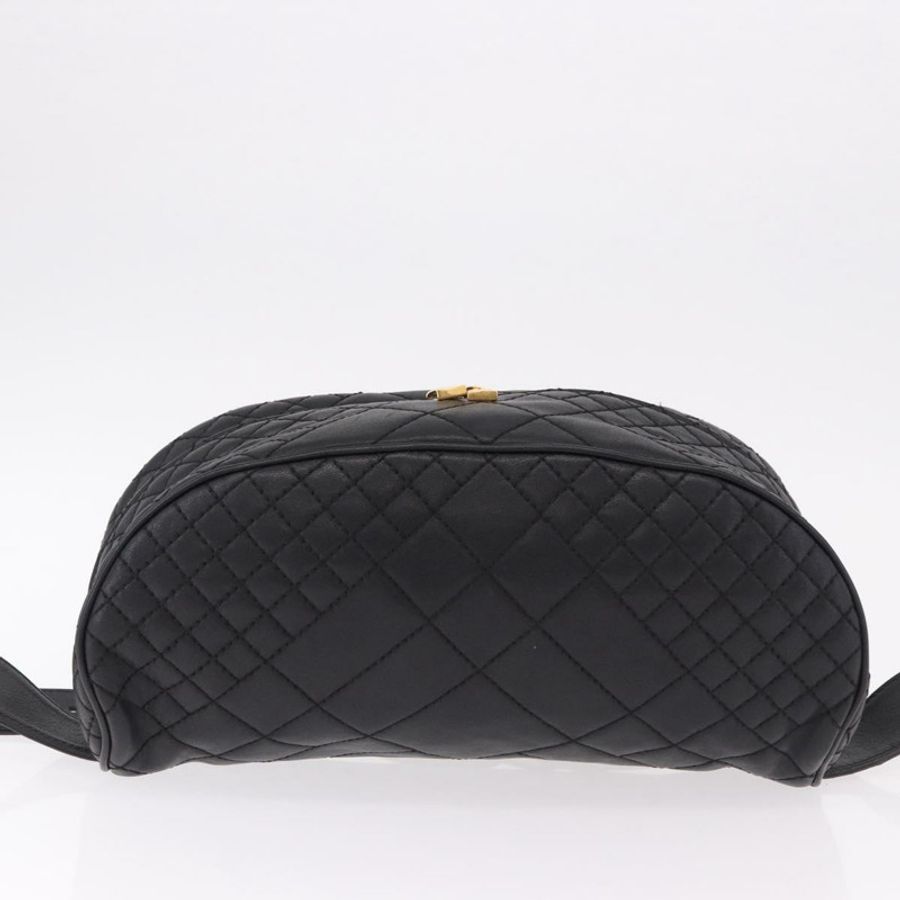 【日本直送】VERSACE 黑色金色皮革斜背包 Auth am12055V-4