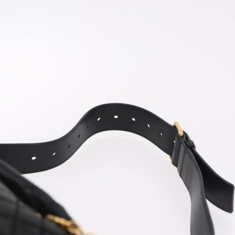 【日本直送】VERSACE 黑色金色皮革斜背包 Auth am12055V-7