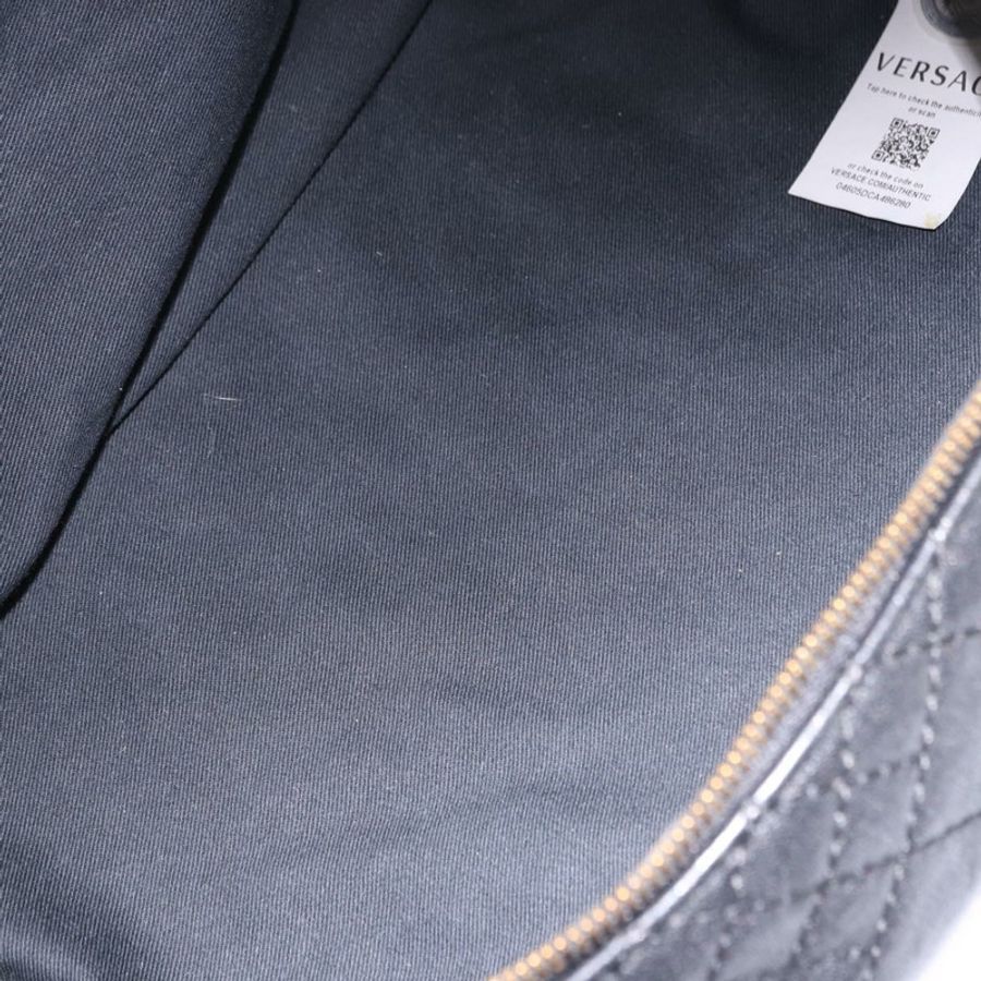 【日本直送】VERSACE 黑色金色皮革斜背包 Auth am12055V-10
