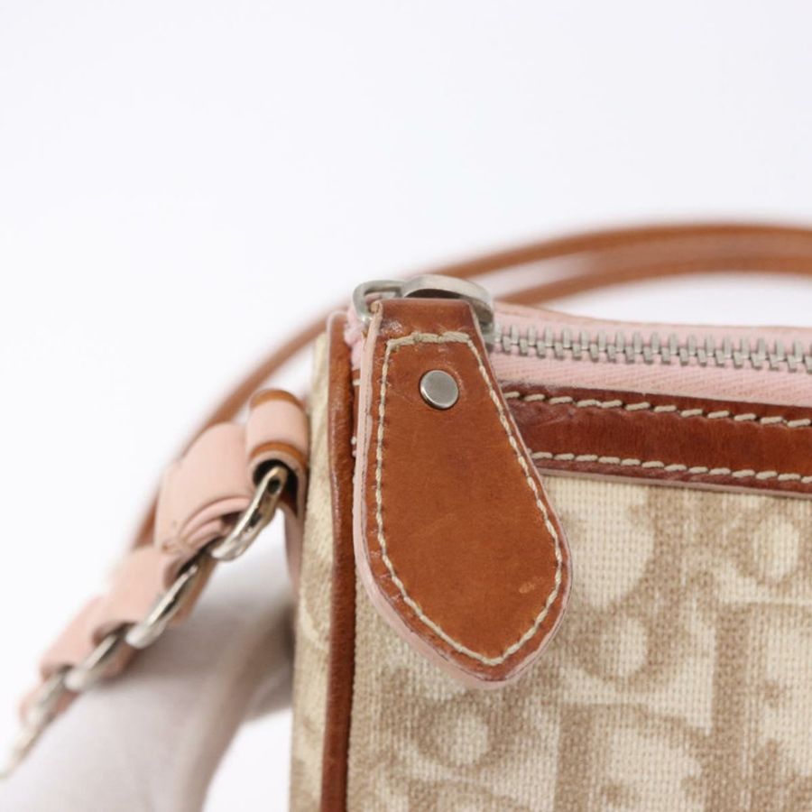 【日本直送】Christian Dior Trotter帆布鏈條浪漫包 PVC米色銀色 正品 192126V-9
