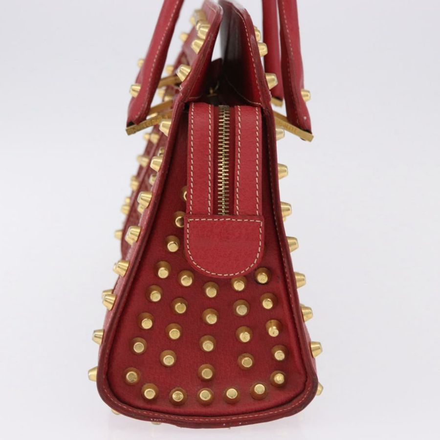 【日本直送】FENDI Zucchino帆布手提包 紅色金色 正品 192125A-2