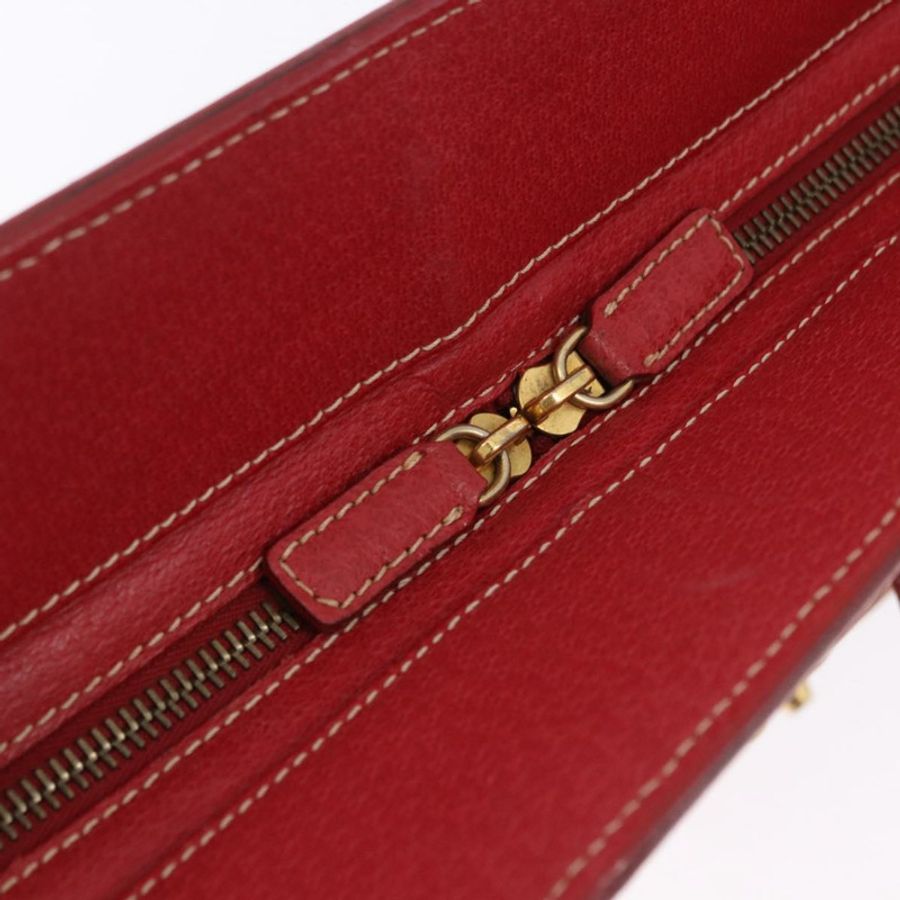 【日本直送】FENDI Zucchino帆布手提包 紅色金色 正品 192125A-9