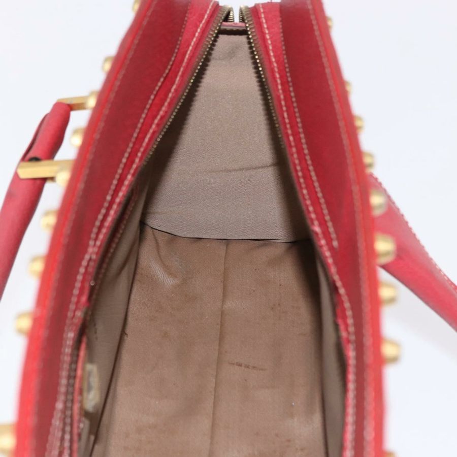 【日本直送】FENDI Zucchino帆布手提包 紅色金色 正品 192125A-17