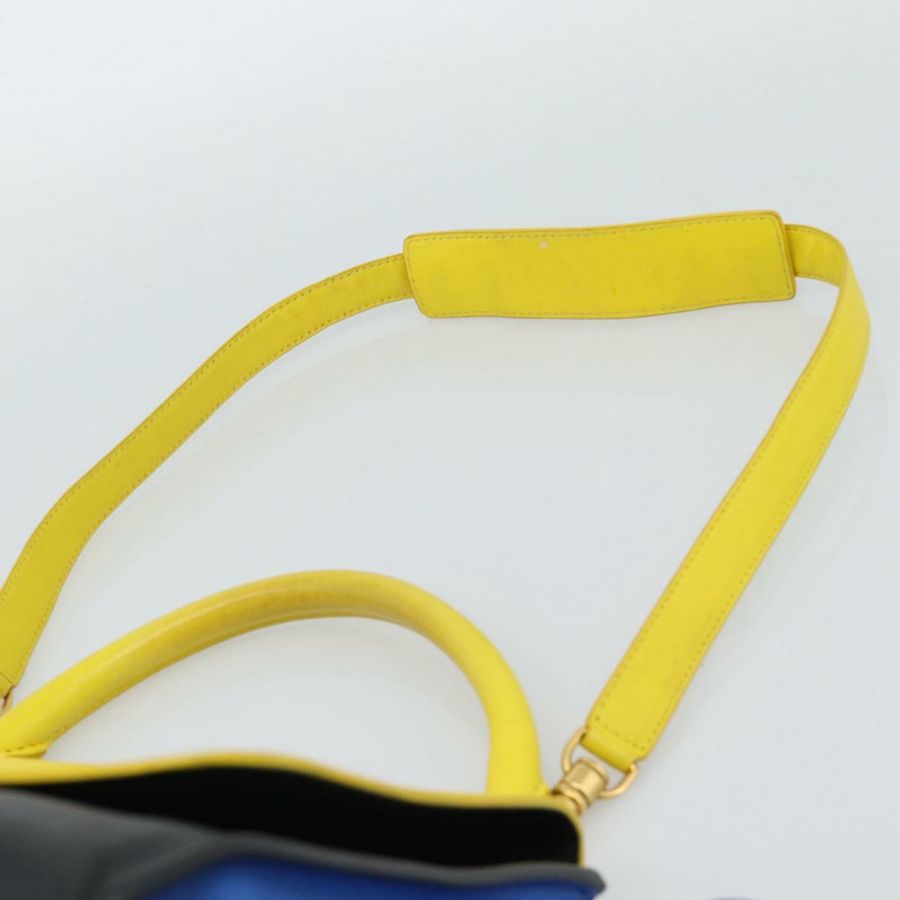 【日本直送】CELINE Trapeze 手提包 皮革 2way 黃金色 Auth 192289A-14