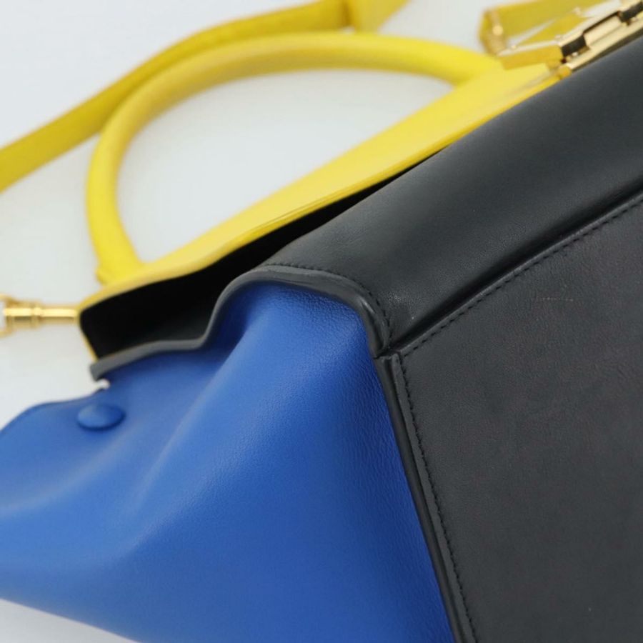 【日本直送】CELINE Trapeze 手提包 皮革 2way 黃金色 Auth 192289A-16