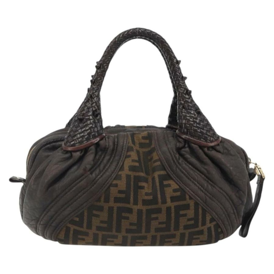 【日本直送】FENDI Zucca帆布間諜包肩包棕色黑色正品 185160V-1