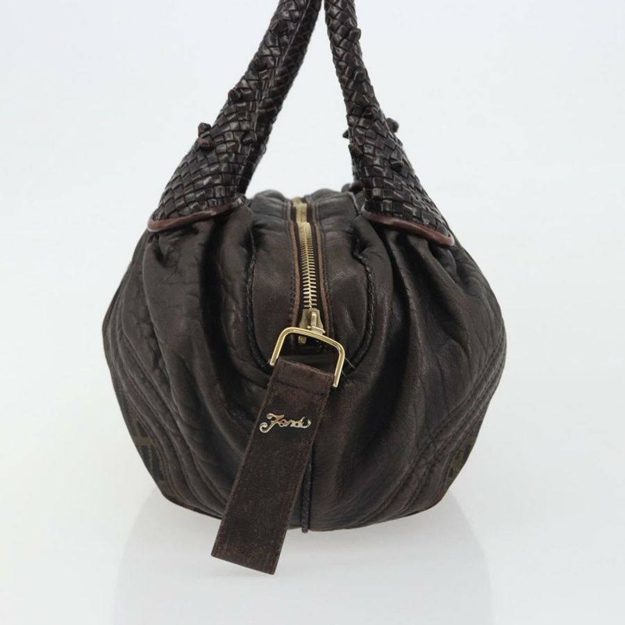 【日本直送】FENDI Zucca帆布間諜包肩包棕色黑色正品 185160V-3