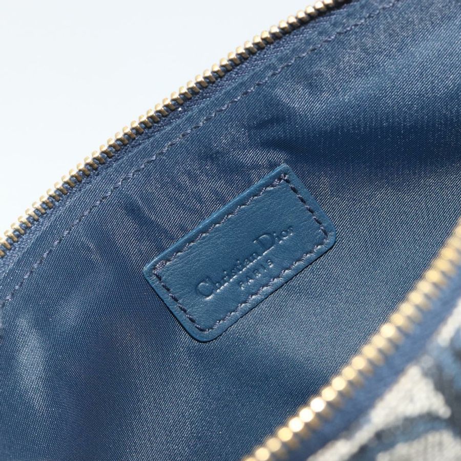 【日本直送】Christian Dior Trotter帆布馬鞍包 海軍藍 金色 正品 192762V-8