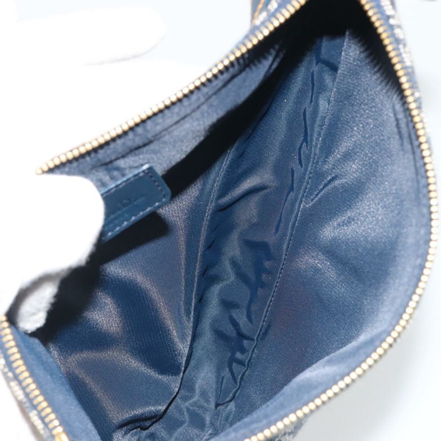 【日本直送】Christian Dior Trotter帆布馬鞍包 海軍藍 金色 正品 192762V-9