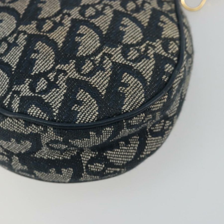 【日本直送】Christian Dior Trotter帆布馬鞍包 海軍藍 金色 正品 192762V-16