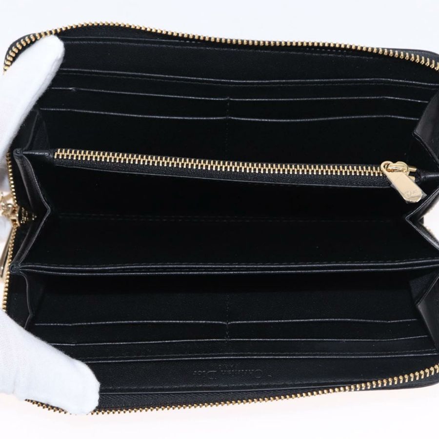 【日本直送】Christian Dior Lady Dior Canage 長皮夾,羊皮材質,黑色,金色,正品,貨號 191131M-8