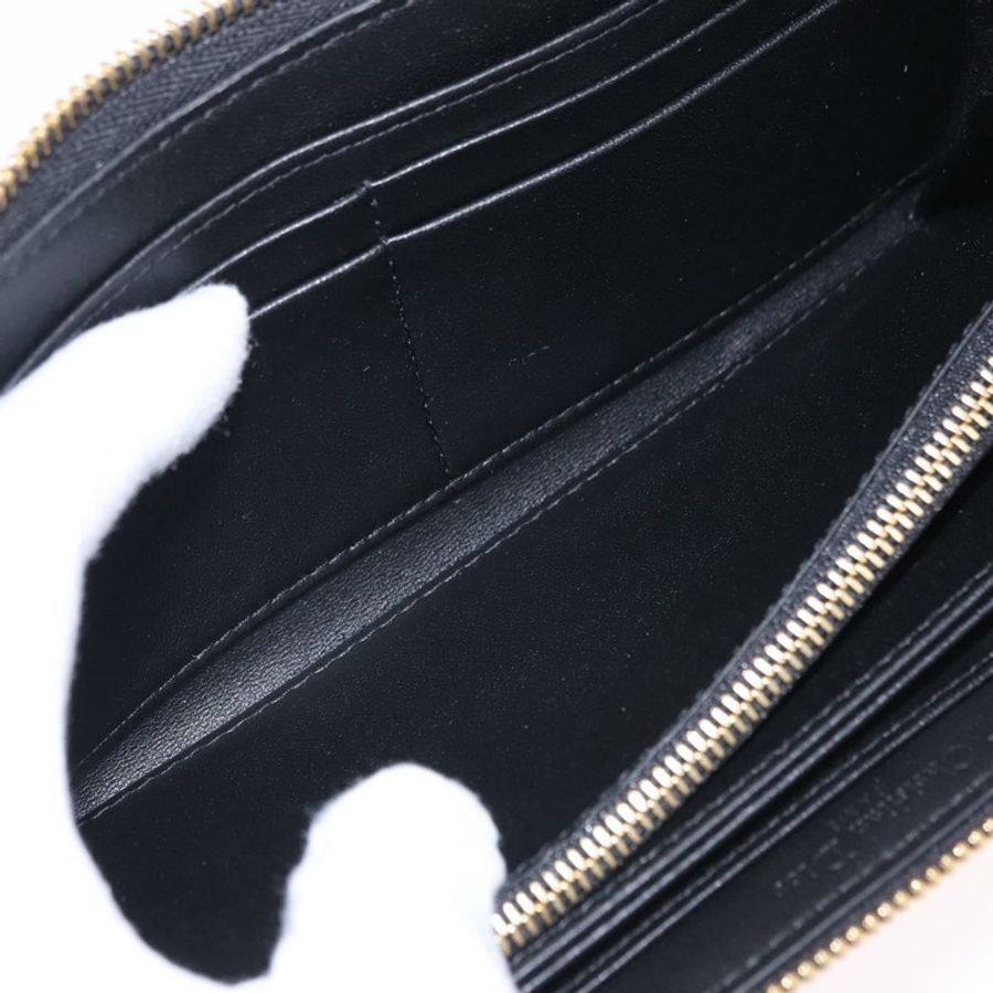 【日本直送】Christian Dior Lady Dior Canage 長皮夾,羊皮材質,黑色,金色,正品,貨號 191131M-18