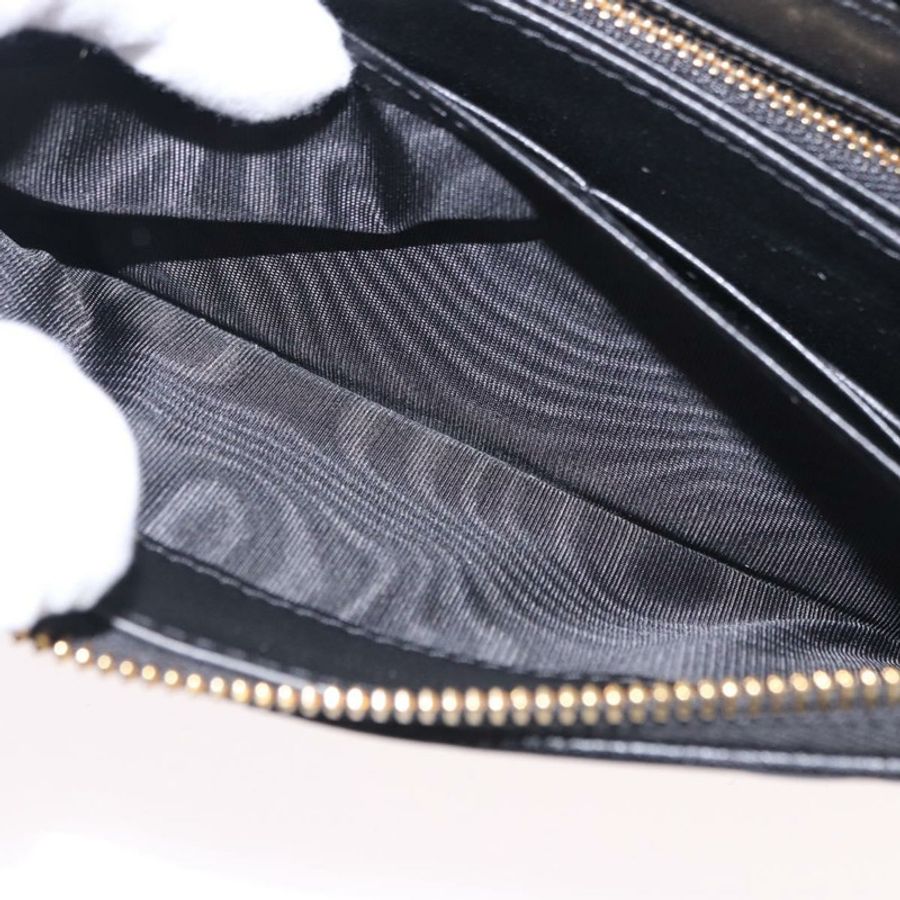 【日本直送】Christian Dior Lady Dior Canage 長皮夾,羊皮材質,黑色,金色,正品,貨號 191131M-21
