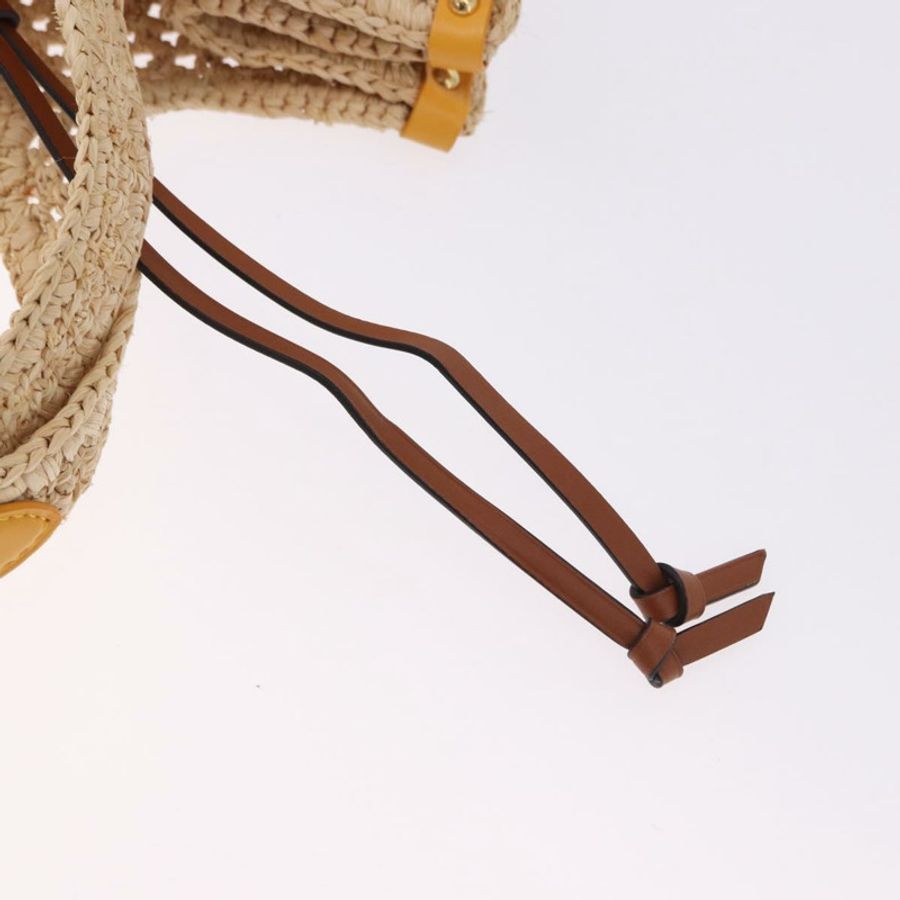 【日本直送】路易威登 (LOUIS VUITTON) 泳池邊隨行 MM 拉菲草米色手袋 M24723 LV 正品 192900SAM-17
